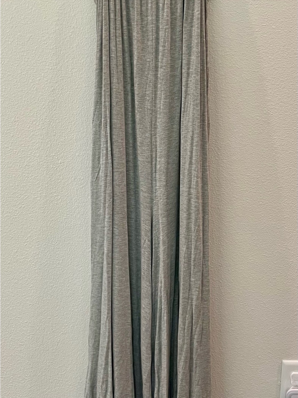Final Touch Light Gray Ribbed Modal romper - Picture 3 of 3